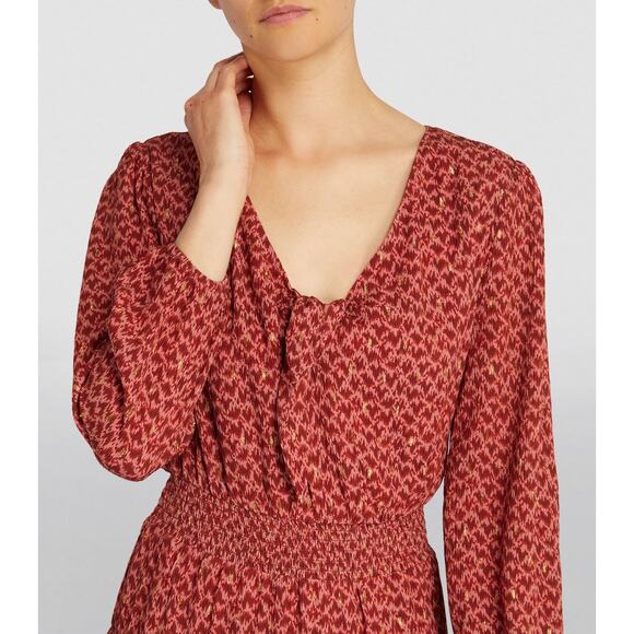 PAIGE Sandee Mini Day to Night Dress in Papaya Multi S - Picture 4 of 10